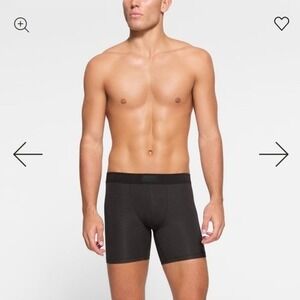 SKIMS Cotton 5" Boxer Briefs Men's Seamless Design Onyx - Black 3 pair‎ Bundle